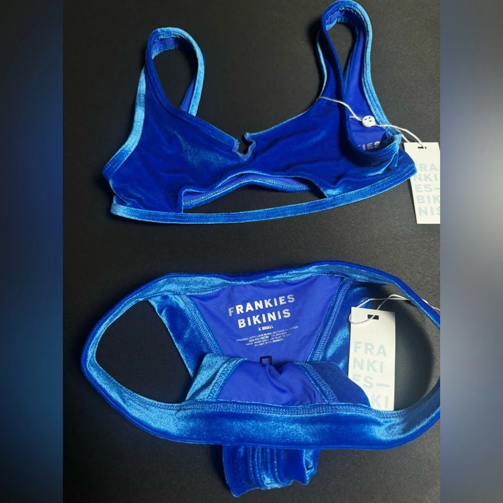 Frankie's Bikinis Cobalt Velvet Two-Piece Swim Set